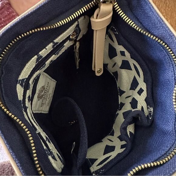 Spartina 449 Blue and Cream Crossbody Bag - Picture 6 of 10
